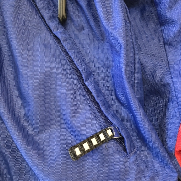 Vintage Y2K Columbia Sportswear Ski Jacket 80s 90s Blue Red Hooded Parka L - Picture 3 of 16